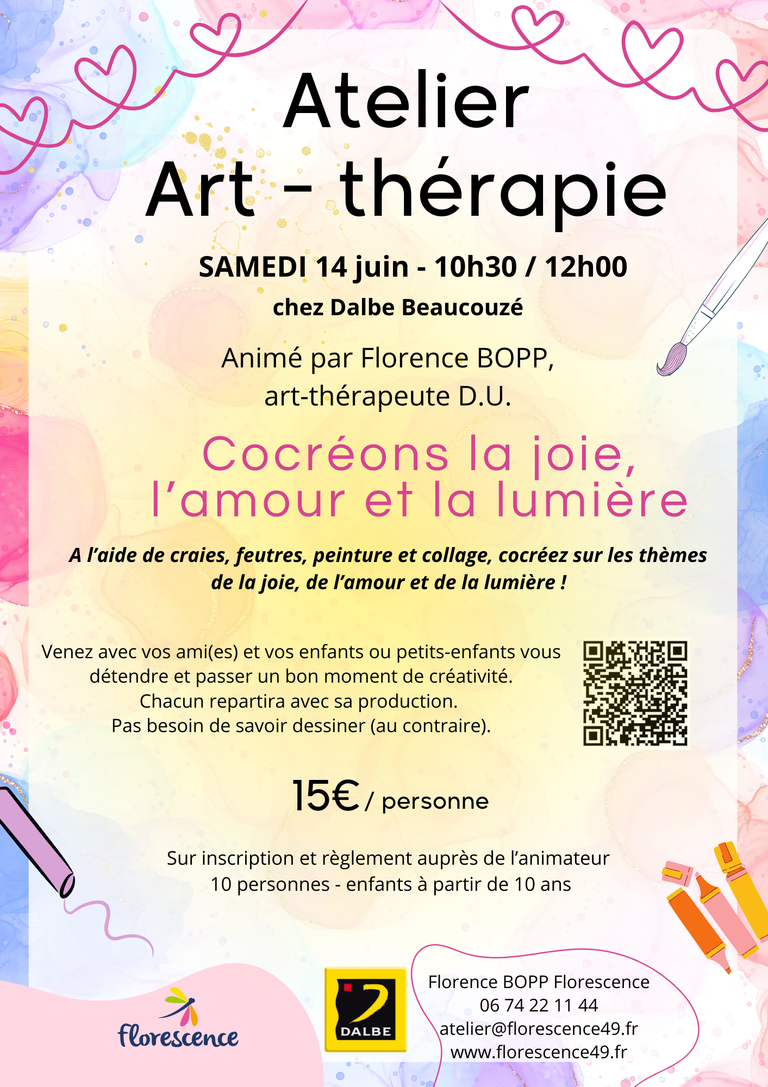 Atelier art-thérapie chez Dalbe à Beaucouzé