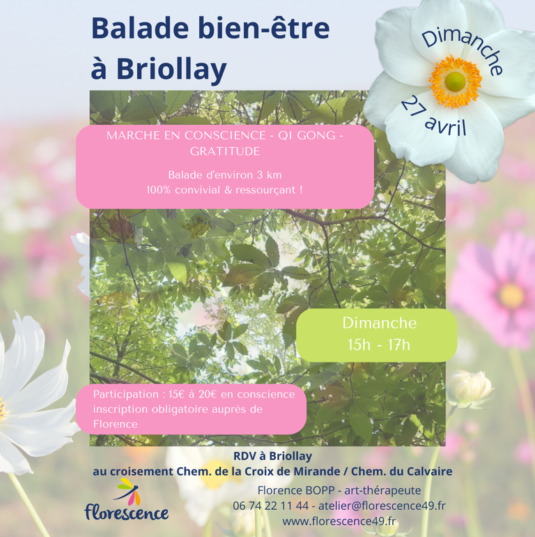 Florescence Florence BOPP art-thérapie Angers anime des Balades bien-être